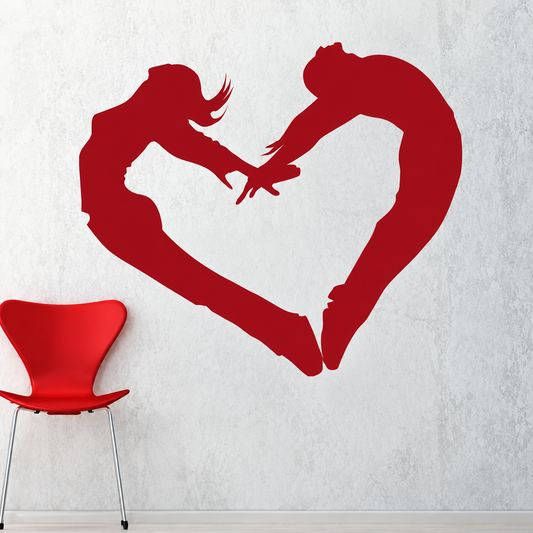 People Heart Wall Decal in enhanced original setting