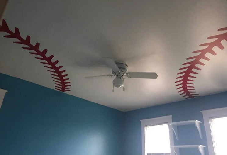 Custom Baseball Stitches Wall Decal