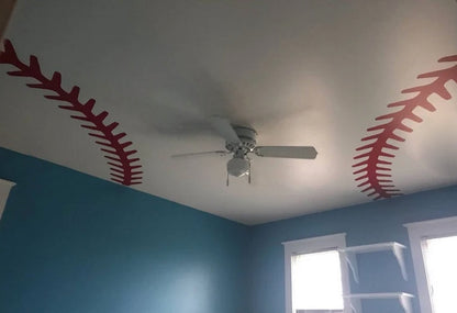 Custom Baseball Stitches Wall Decal