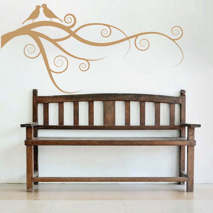 Love Birds on Branch Wall Decal - view 3