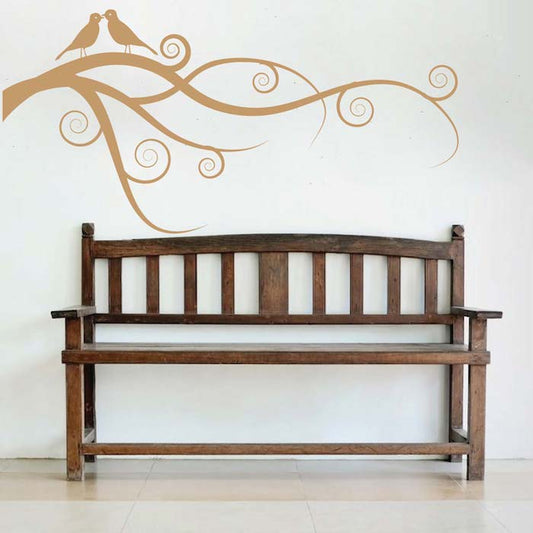 Love Birds on Branch Wall Decal - view 3