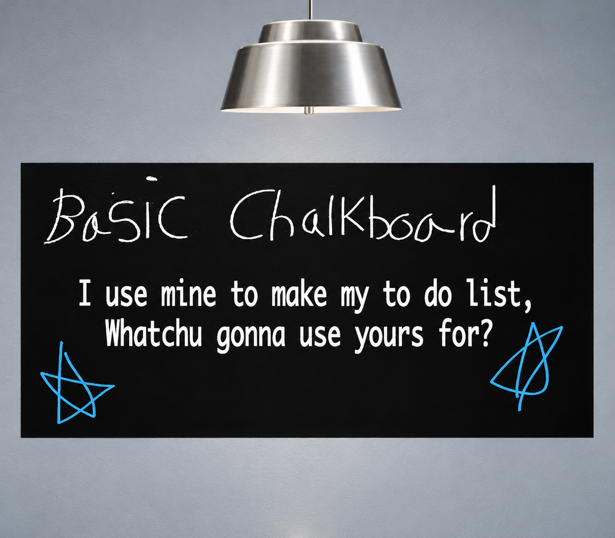 Black Chalkboard Wall Decals in enhanced original setting