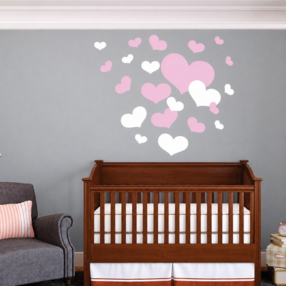 Nursery Heart Wall Decal Set
