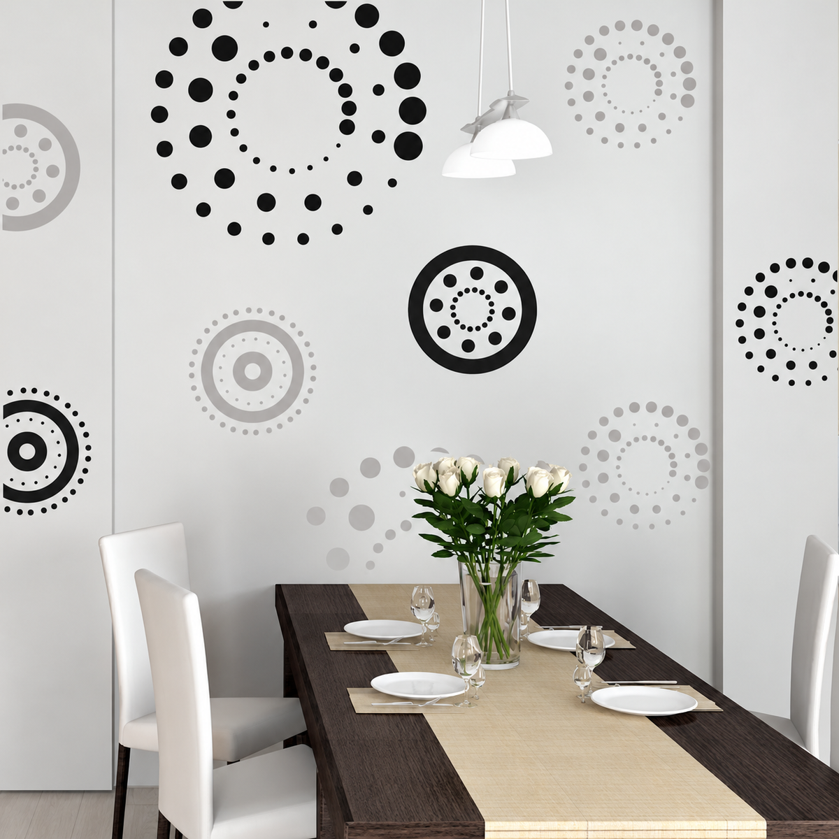 Circling Dot Wall Decal Set