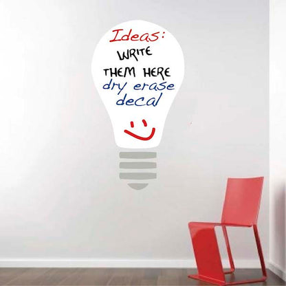 Light Bulb Dry Erase Wall Decal — original product photo