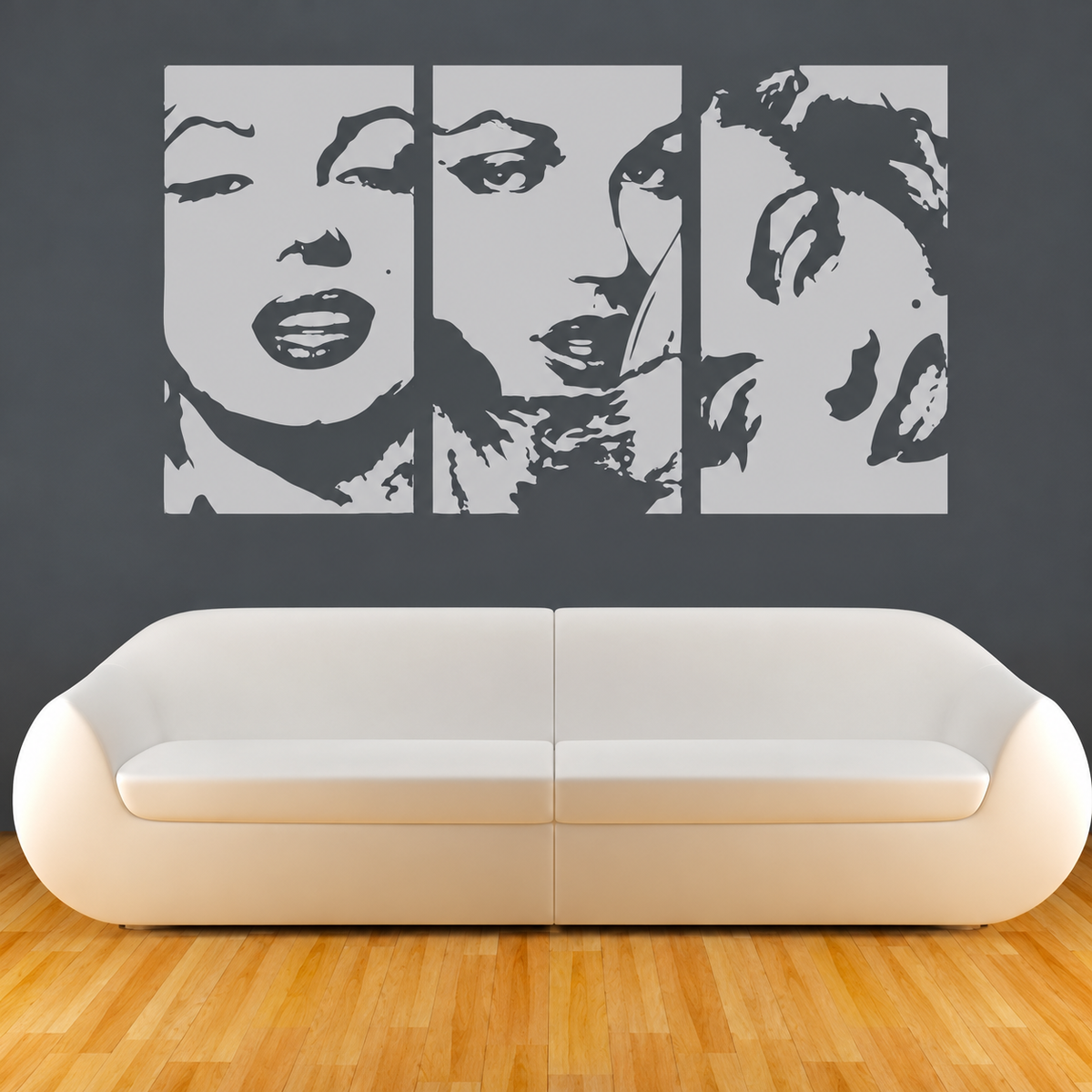 Portrait Panel Wall Decal — enhanced room image