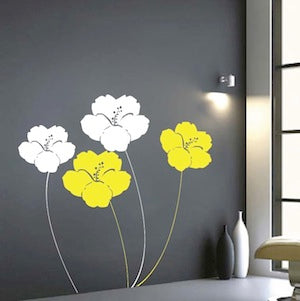 Two Flower and Stem Wall Decal Set - view 3