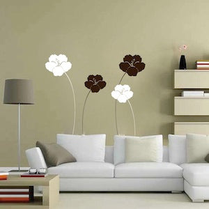 Two Flower and Stem Wall Decal Set - view 4