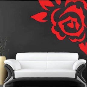 Corner Rose Wall Decal - view 1