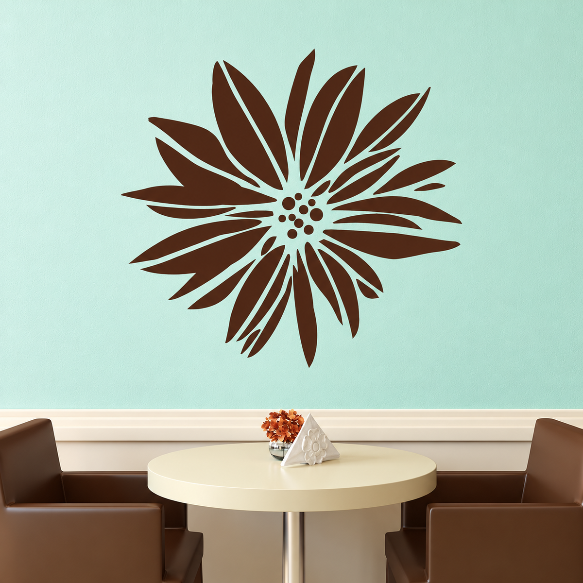 Exotic Flower Wall Decals in the enhanced original room setting