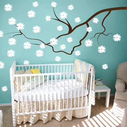 Branch and Blossoms Wall Decal — enhanced room image