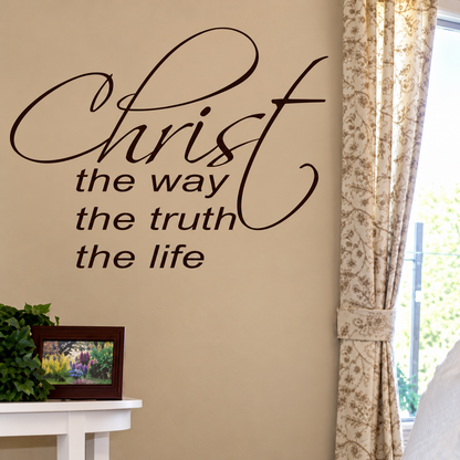 44q wall quote decal shown in a room