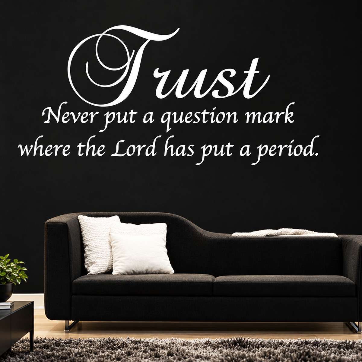 44k wall quote decal shown in a room