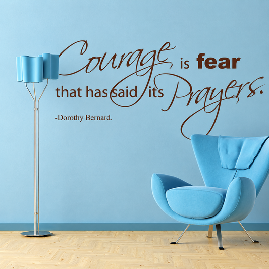 45t wall quote decal shown in a room