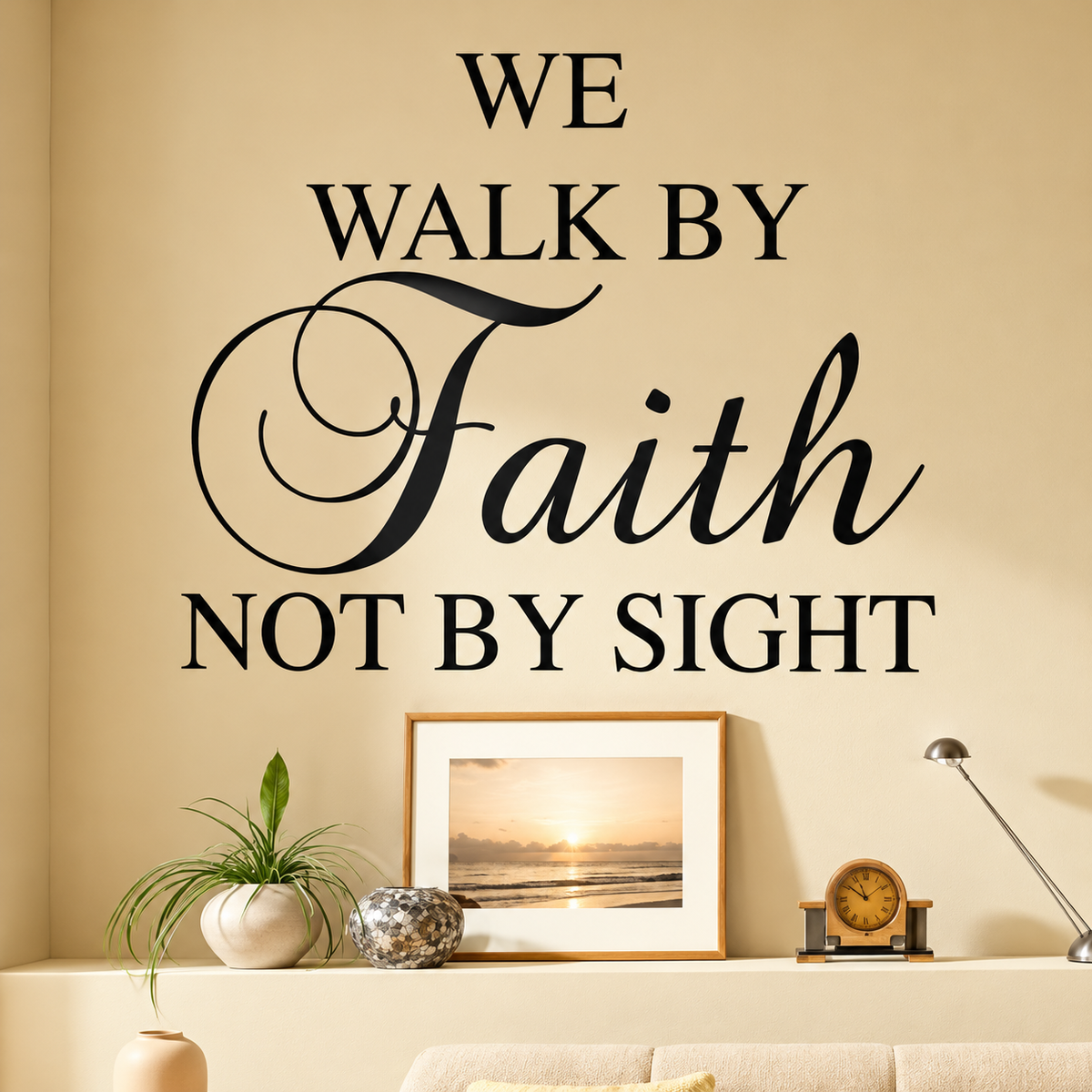 44f scripture wall decal shown in a room