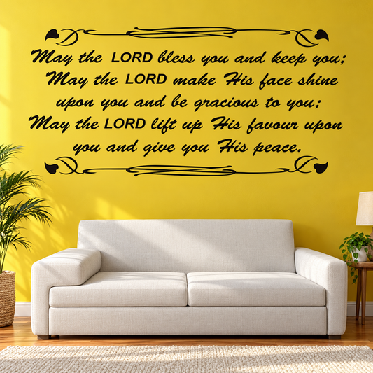 44m wall quote decal shown in a room