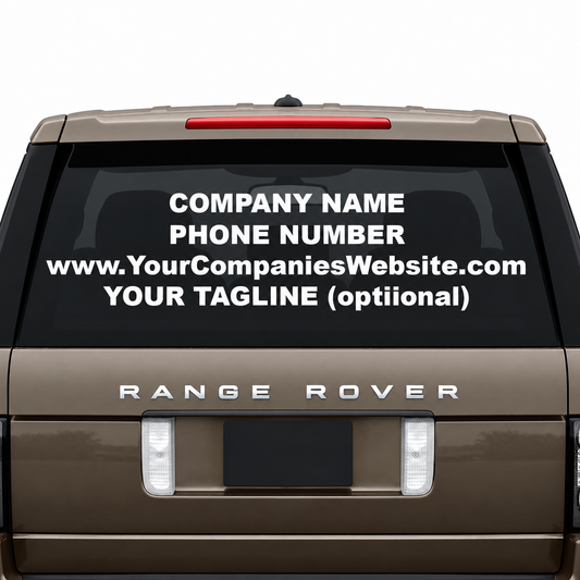 Custom Business Lettering Vinyl Decal