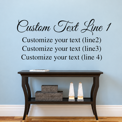 Custom Script and Print Lettering Decal, enhanced original photo with original decal size and layout