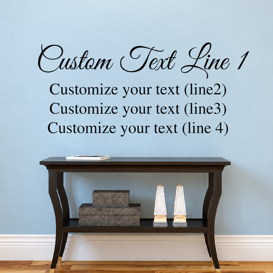 Custom Script and Print Lettering Decal, enhanced original photo with original decal size and layout