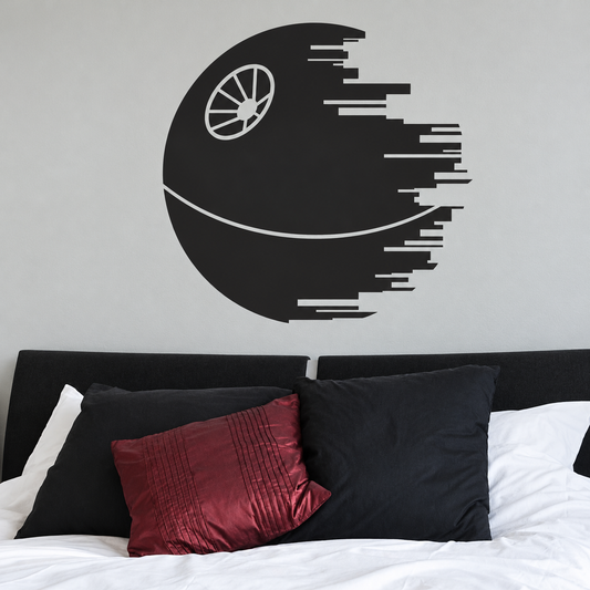 Space Station Wall Decal in enhanced original room photo