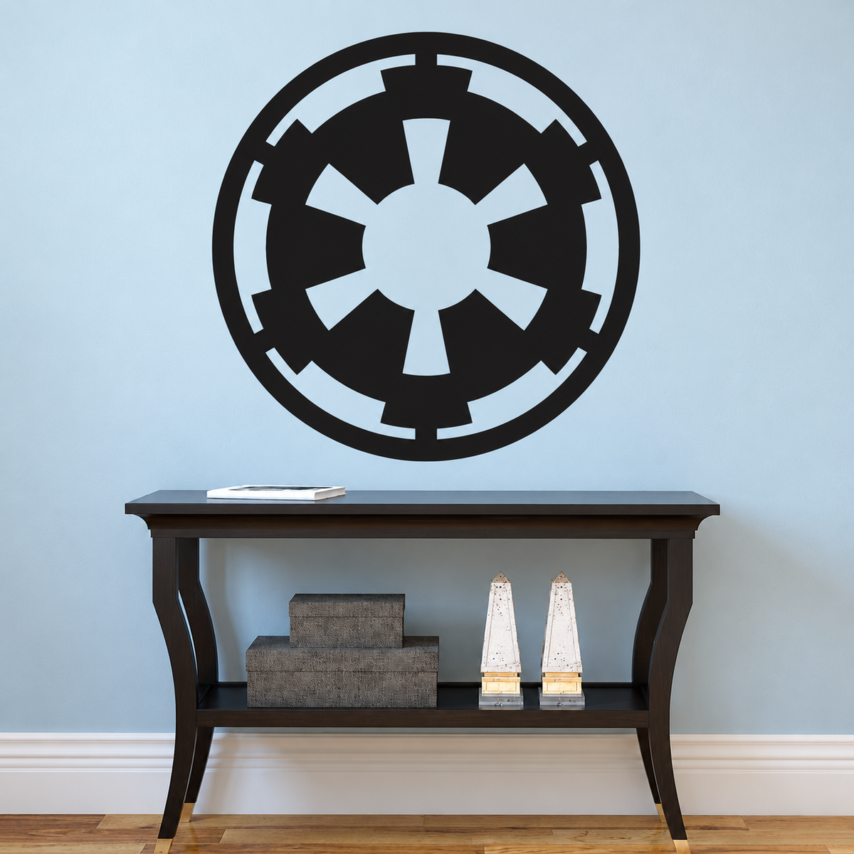 Galactic Emblem Wall Decal, enhanced original photo with original decal size and layout