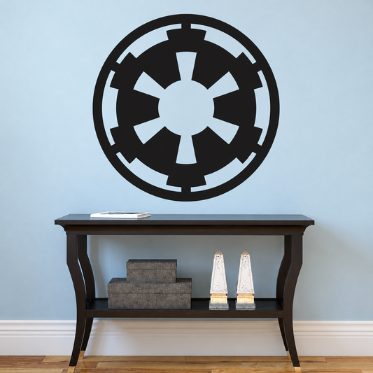 Galactic Emblem Wall Decal, enhanced original photo with original decal size and layout