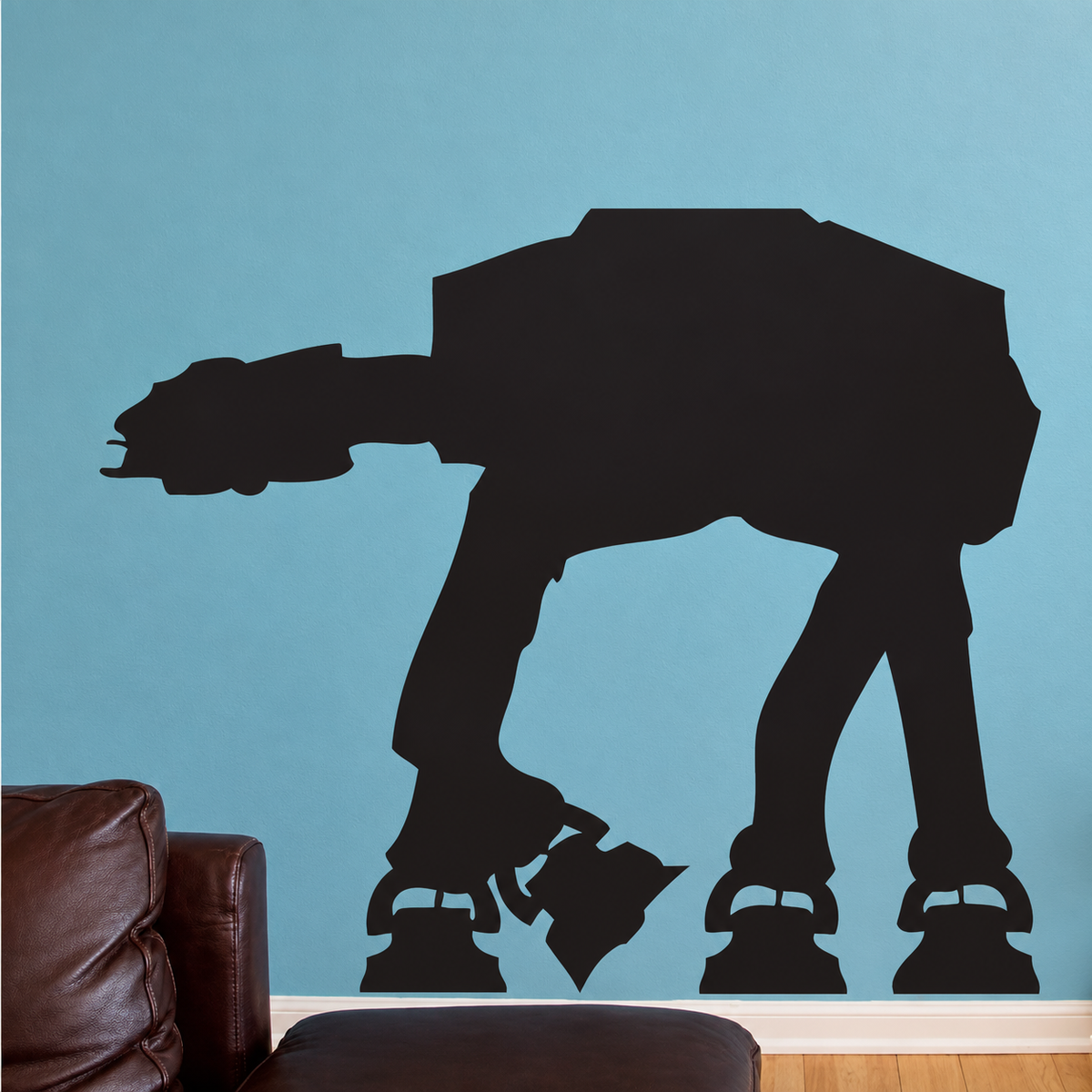 Robotic Space Walker Wall Decal in enhanced original room setting
