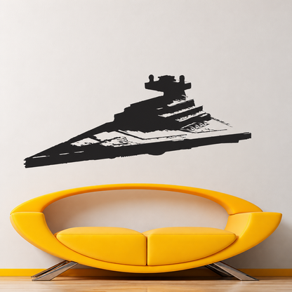 Galactic Cruiser Wall Decal, enhanced original photo with original decal size and layout