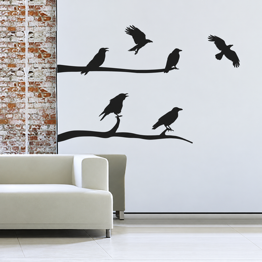 Crows & Branches Halloween Wall Decals