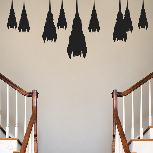 Hanging Bat Halloween Wall Decals