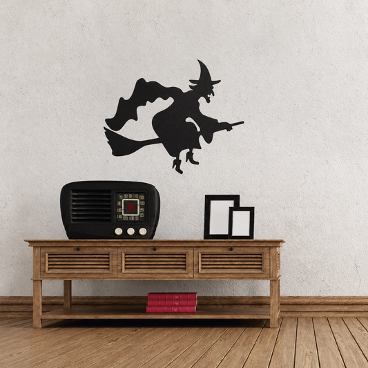 Flying Witch Halloween Decal