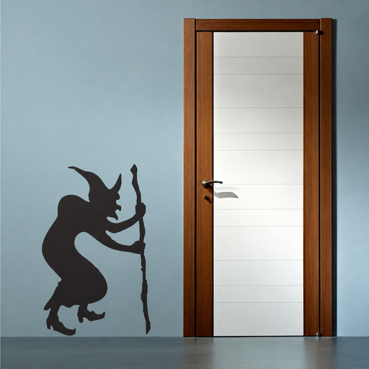 Witch Silhouette Halloween Wall Decal