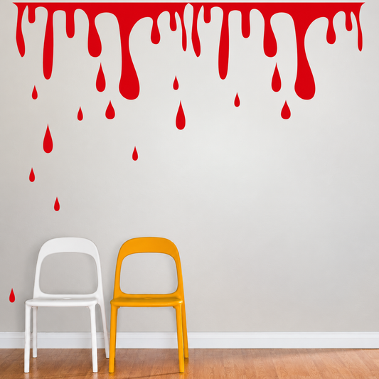 Dripping Blood Halloween Wall Decal