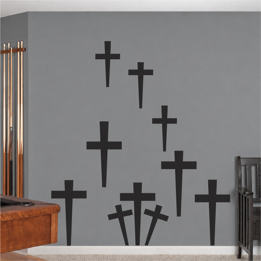 Graveyard Cross Halloween Decals