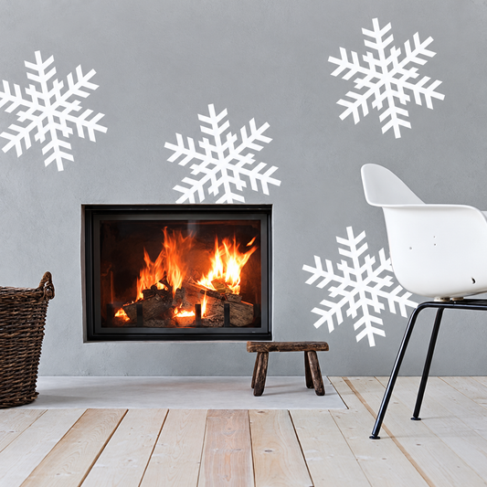 Snowflake Wall & Window Decals - Set of 4