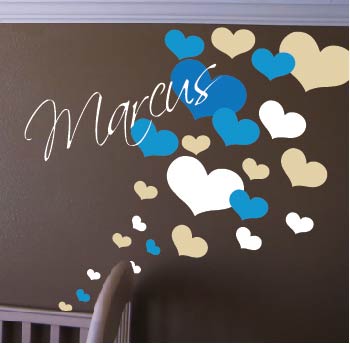 Nursery Heart Wall Decal Set - view 3