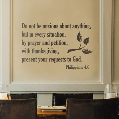 Faith & Peace Christian Wall Quote Decal