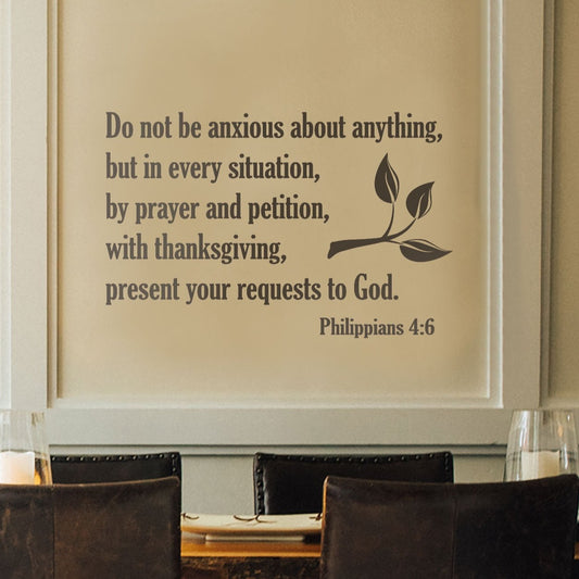 Faith & Peace Christian Wall Quote Decal
