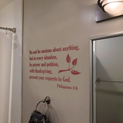 Faith & Peace Christian Wall Quote Decal
