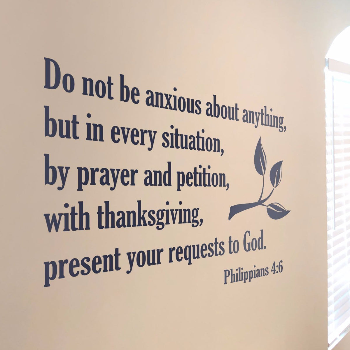 Faith & Peace Christian Wall Quote Decal
