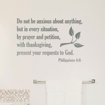 Faith & Peace Christian Wall Quote Decal