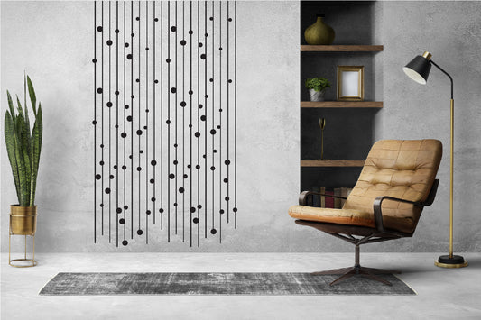 Modern Lines and Dots Wall Decal - view 2
