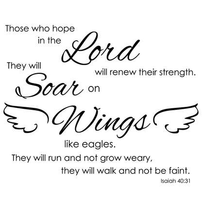 Strength & Faith Christian Wall Decal
