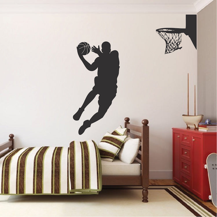 Basketball Player and Hoop Wall Decal — original photo