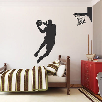 Basketball Player and Hoop Wall Decal — original photo