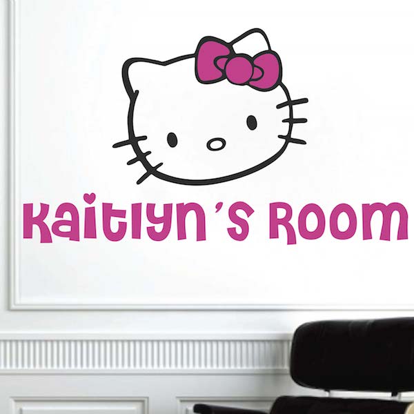 Hello Kittie Room Decal With Name — original photo