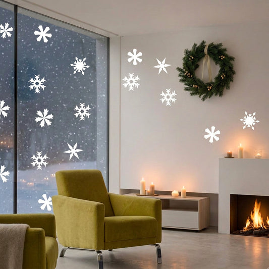 Snowfall Wall & Window Decals - Set of 28