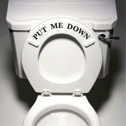 Put Me Down Toilet Seat Decal — original product photo