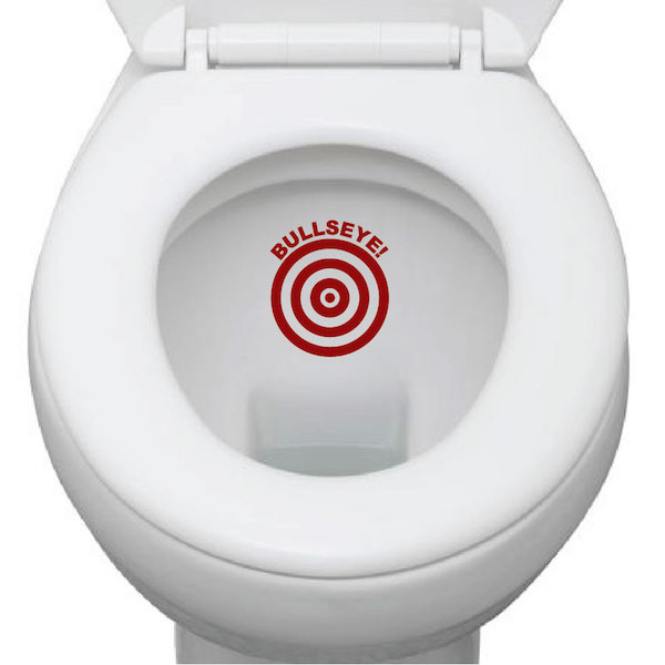 Bullseye Toilet Decal — original product photo