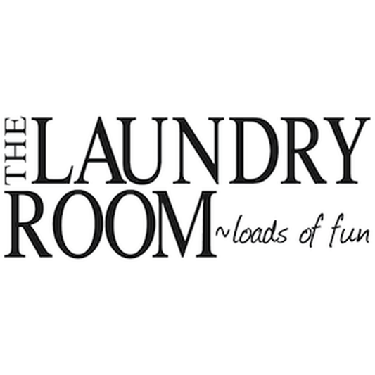 The Laundry Room Loads of Fun Wall Quote Decal — black-and-white design